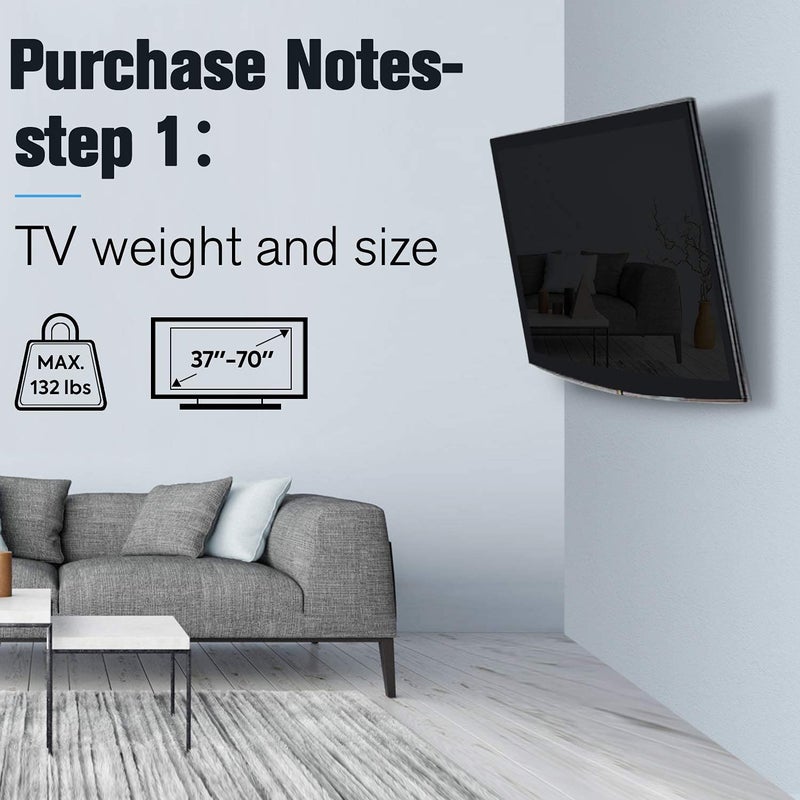 Mounting Dream TV Wall Mount for 37-70 Inch Flat Screen TV - Tilting, Low Profile Space Saving - Max VESA 600 x 400, 132lbs MD2868-LK - Image 4